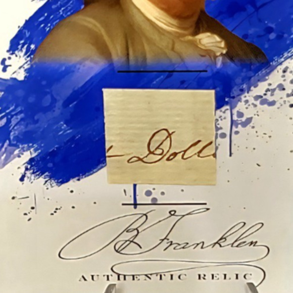 Authentic Handwriting Relic of Benjamin Franklin Inventor and Founding Father - Picture 2 of 4